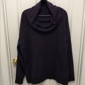 L.L. Bean Deep Plum Cowl Neck Pullover